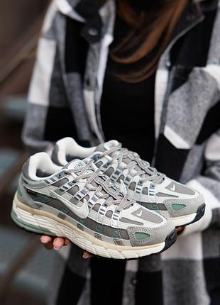 Р.37-41 кроссовки nike p-6000 gore-tex ligth grey green nk383