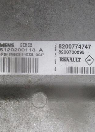 Блок управління двигуном ебу renault twingo ii 2 іммо вимикач запалювання s120200113a 8200774747 2