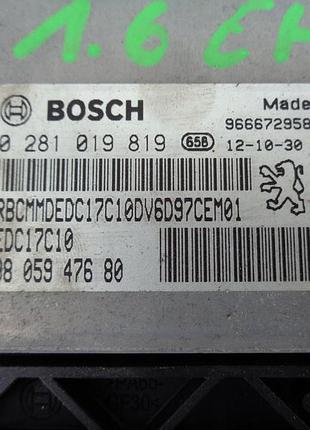 Блок управления двигателем эбу citroen c4 ii b7 1.6 e-hd 3