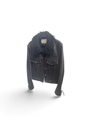 Джинсова куртка 3.1 phillip lim з коміром з екохутра — бренд сша