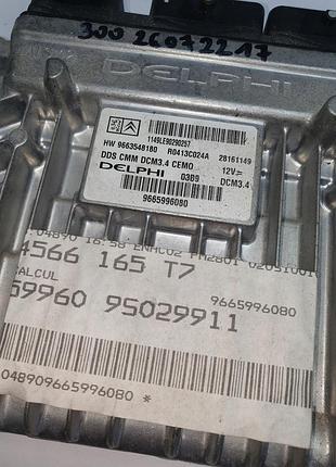 Блок управління двигуном ебу peugeot 308 2.0hdi, 9665996080 28161149