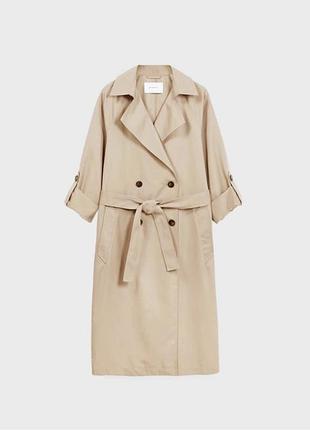 Тренч stradivarius молочний, розмір l