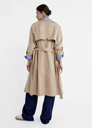 Тренч stradivarius молочний, розмір l 4