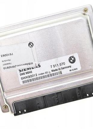 Блок управління двигуном ебу bmw e46 7511570 5wk90012 index02
