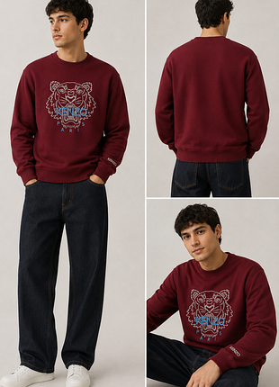 Бордовый свитшот kenzo, р.л,
