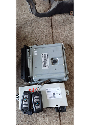 Блок управления двигателем эбу cas 2x key bmw f10 f11 2.0d automat + bmw 5 f10 f11, блок управління