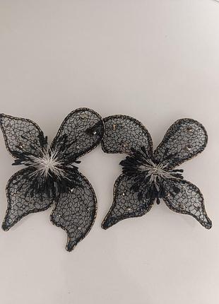 Серьги бабочки zara