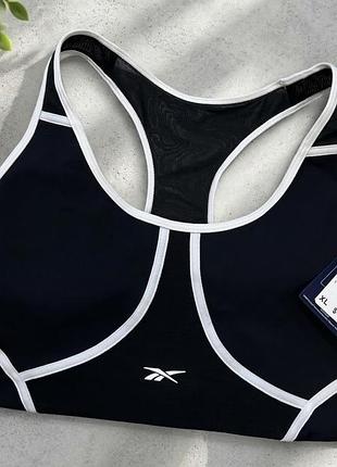 Чорний спортивний топ reebok ts lux racer br (xl)