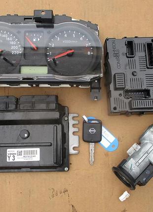 Блок управління двигуном ебу комплект а запалювання nissan note e11 06-13 1.4 mec37-510