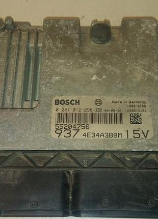 Блок управления двигателем эбу чистий двигун fiat 1.9 multijet 0281012298 55204756