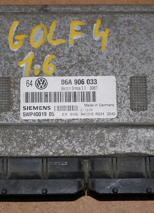 Блок управления двигателем эбу volkswagen golf iv 4 1.6 06a 906 033 siemens