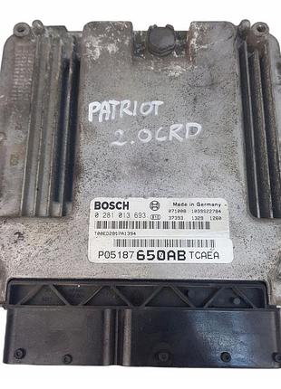 Блок управления двигателем эбу jeep patriot 2.0 crd 0281013693 p05187650ab