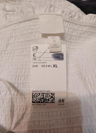 Білий топ h&m бавовна 5