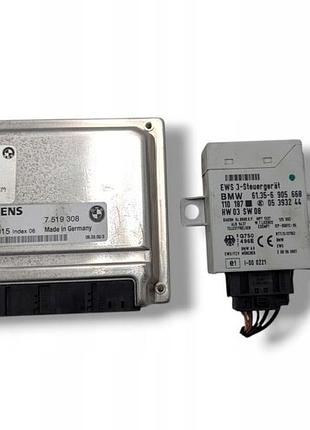 Блок управления двигателем эбу bmw e39 e46 7519308 5wk90015 dmems43