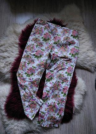 🌸🩵🌸 чудові брюки принт квіти 3