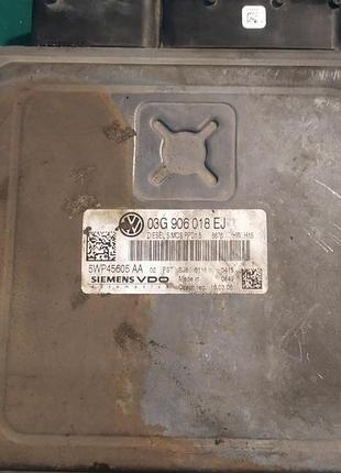 Блок управления двигателем эбу volkswagen passat 2.0tdi 5wp45605aa 03g906018ej