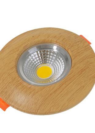 Точковий світильник led hdl-m46 3w ww wood
