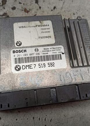 Блок управления двигателем эбу bmw e46 bosh, 0261209005 dme7519592