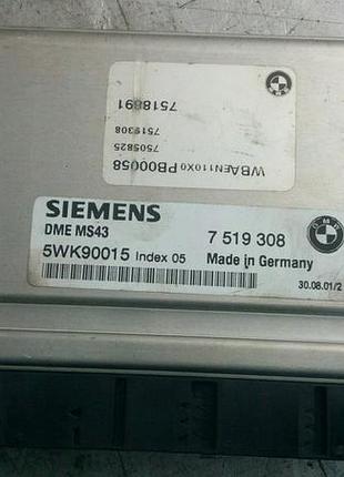 Блок управления двигателем эбу bmw e46 2.5 ben 7519308