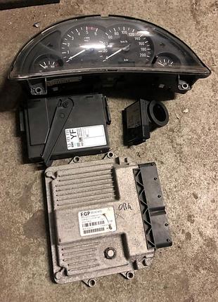 Блок управления двигателем эбу комплект corsa c 1.3 cdti 55187472