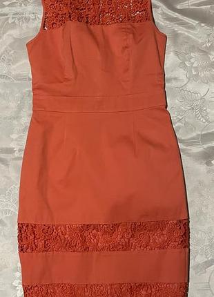 Коралове стильне плаття з бавовни, 34/xs/42 розміру