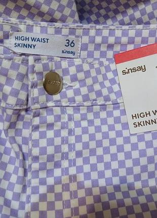 Джинси sinsay бавовна в кубик висока талія 6