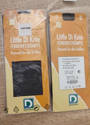 Набір вінтажних капронових гольфів deichmann little di knie — 2 пари в відтінку sinfonie