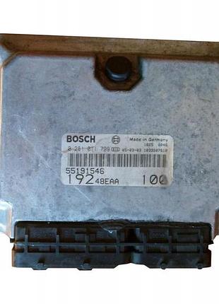 Блок управления двигателем эбу fiat stilo 1.9 55191546 0281011799 reset clean logged off