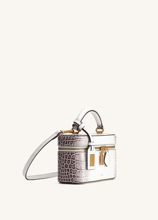 Сумка cleo box shape top handle bag - white croc 2