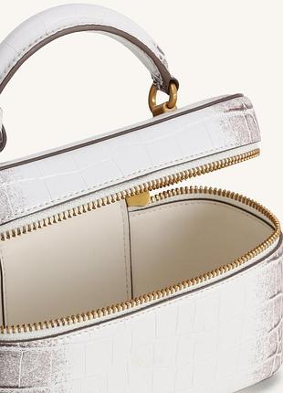 Сумка cleo box shape top handle bag - white croc 4