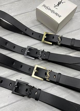 Тредовий шкіряний ремінь в стилі yves saint laurent