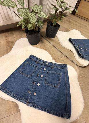 Джинсова спідниця bershka 36 розмір s