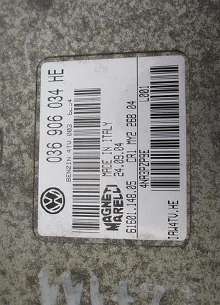 Блок управления двигателем эбу skoda 036906034he 4