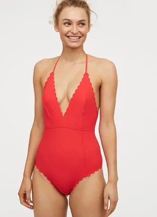 Червоний купальник h&m