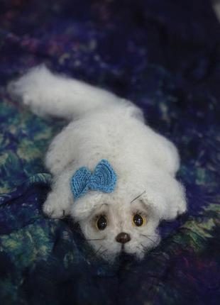 Котик лежачий спицами 6