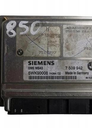 Блок управления двигателем эбу bmw e39 / e46 ms43 5wk90008 7509942