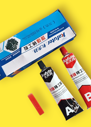 Двухкомпонентный клей для металла/железа kafuter - metal glue, эпоксидный клей 100г