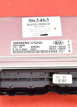 Блок управления двигателем эбу 39103-23070 5wy1988b kia sportage 2 ii 2.0 16v 141 км