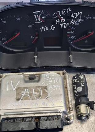 Блок управления двигателем эбу комплект водія imo golf 4 1.9 tdi ajm awx fis