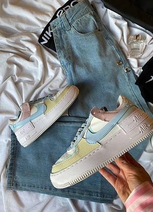 Женские кожаные кроссовки nike air force shadow (multicolor) uk4 euro37.5 (23.5cm.)