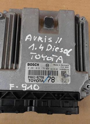 Блок управления двигателем эбу toyota auris ii 1.4 d4d engine ler 89661-0z780
