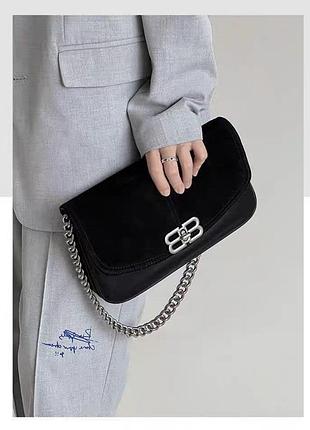 👜 стильная женская сумка 🖤🤎трендовая модель через плечо черная