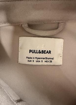 Тепла замшева сорочка pull&bear s 2