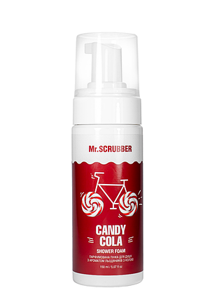 Парфюмированная пенка для душа mr.scrubber candy cola с ароматом колы 150 мл daily skin care