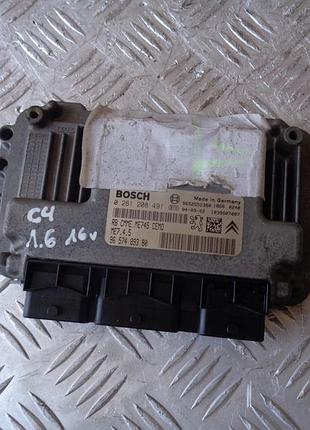 Блок управления двигателем эбу 9657489380 me.7.4.5 citroen c4 i 1.6 16v 04