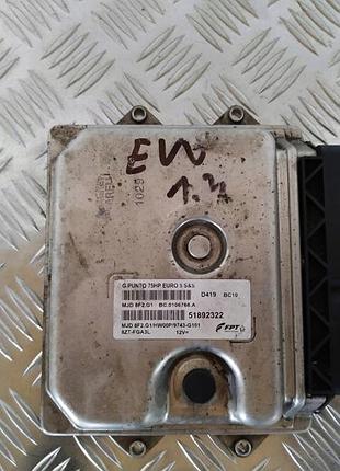 Блок управления двигателем эбу 51892322 fiat punto evo 1.3