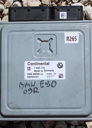 Блок управления двигателем эбу bmw e87 e90 2.0 7595179 5wk93727 dme msd81.2