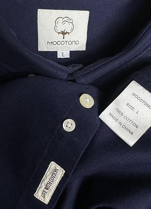 Mocotono фірмова чоловіча темно-синя щільна сорочка кежуал оригінал
