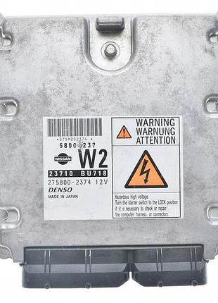 Блок управления двигателем эбу nissan 275800-2374 23710 bu718 w2