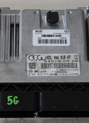 Блок управління двигуном ебу audi 03l906018ht 0281018577